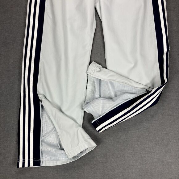 Adidas Track Pants Mens Sz XL Gray Baggy Wide Leg Streetwear Vintage Sweatpants - Picture 5 of 15